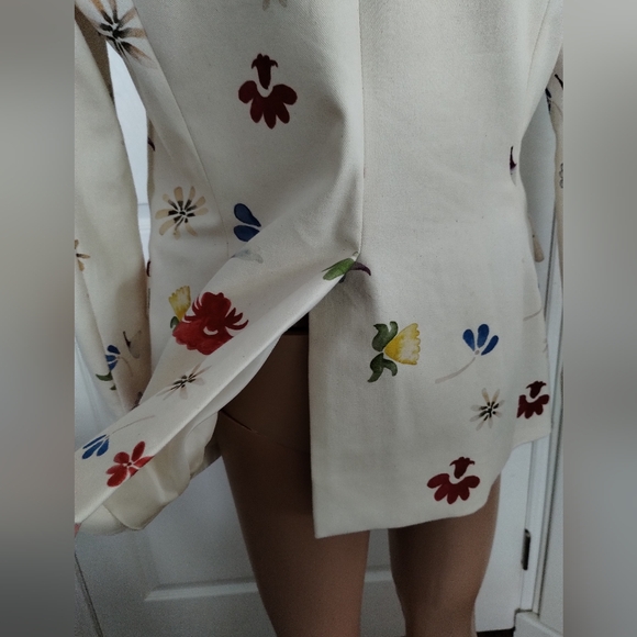 Rosie Assoulin Women's Classic Cotton Blazer In Floral Small - Picture 5 of 9